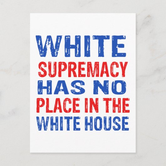 白人至上主義デザイン ポストカード (正面)