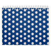 白人野球スポーツ選手が赤いステッチでボールを握る カレンダー (カバー)