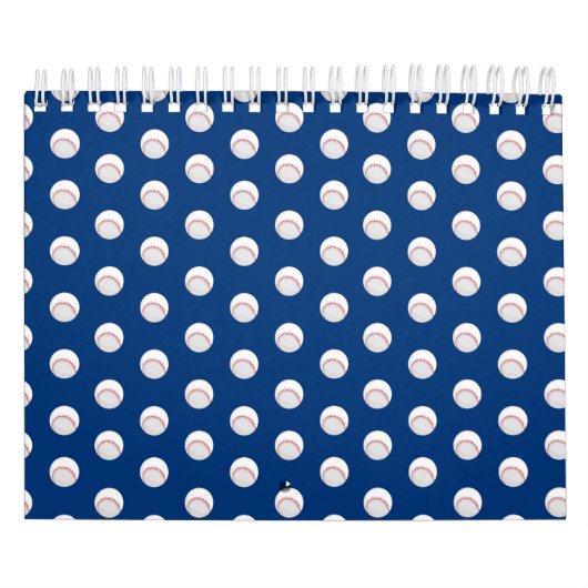 白人野球スポーツ選手が赤いステッチでボールを握る カレンダー (カバー)