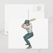 白人野球選手 ポストカード (正面/裏面)