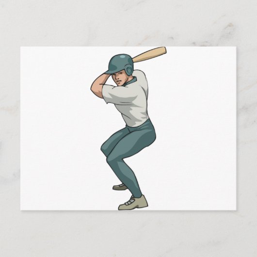 白人野球選手 ポストカード (正面)