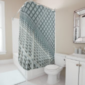 白人高層商業建物 シャワーカーテン (インサイチュ)