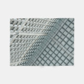白人高層商業建物 フリースブランケット (正面(横))