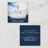 白仏像仏法 スクエア名刺 (正面/裏面)