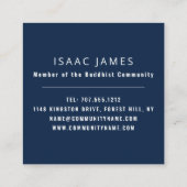 白仏像仏法 スクエア名刺 (裏面)