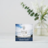 白仏像仏法 スクエア名刺 (スタンド正面)