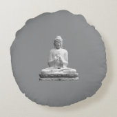 白仏像 ラウンドクッション (裏面)