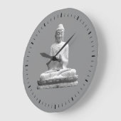 白仏像 ラージ壁時計 (傾斜)