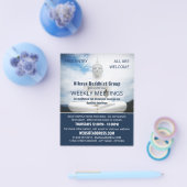 白仏像、仏法、仏像広告 チラシ (シングル)