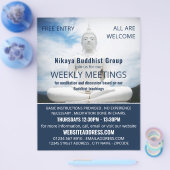 白仏像、仏法、仏像広告 チラシ (シングル)