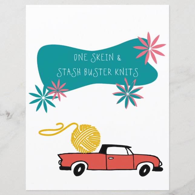 白仕切りページ編み物パターンバインダー挿入 (正面)