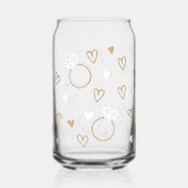 白付き金ゴールドグリッターのブライドメイド文字フォント ガラス缶 (正面)