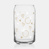 白付き金ゴールドグリッターのブライドメイド文字フォント ガラス缶 (裏面)