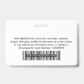 白企業のの社員写真名タグ バッジ (裏面)