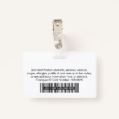 白企業のの社員写真名タグ バッジ (裏面クリップ)