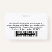 白企業のの社員写真名タグ バッジ (裏面)