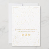 白企業の金ゴールドエレガントメリークリスマスツリー シーズンカード (裏面)