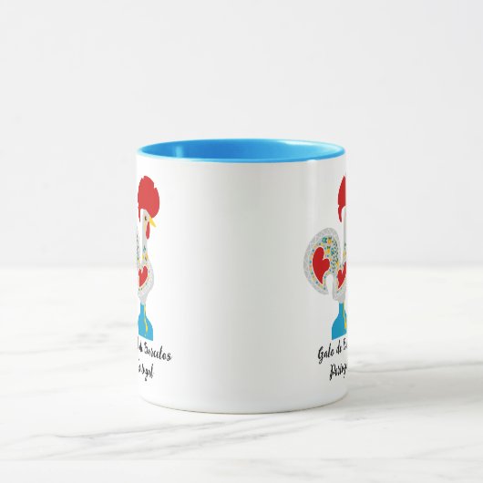 白伝統的のバーセロスの鶏 マグカップ (中央)