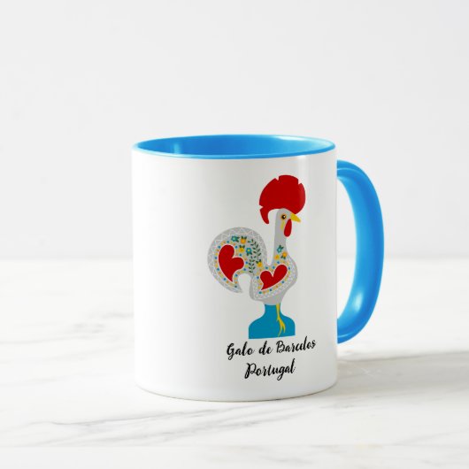 白伝統的のバーセロスの鶏 マグカップ (正面右)