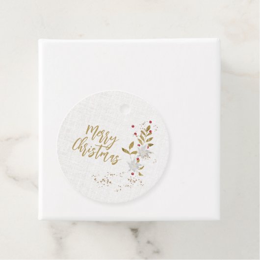 白伝統的ポインセチアとベリーエレガント フェイバータグ (インサイチュ)