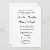 白伝統的結婚式招待状 招待状 (正面/裏面)