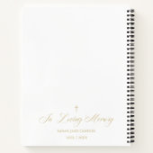 白伝統的金エレガント写真葬儀 ノートブック (裏面)