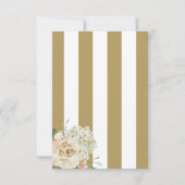 白伝統的金ゴールドバラフローラレース結婚ズ セーブザデート (裏面)