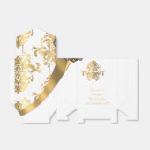 白伝統的金ゴールド フェイバーボックス (折り畳みなし)