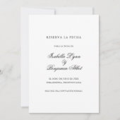 白伝統的黒スペインの結婚の セーブザデート (正面)