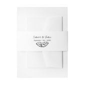 白伝統的黒名日付ツイン離れズ 招待状ベリーバンド (正面例)