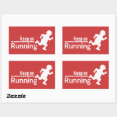 白保ランニングであるグランジ 長方形シール (シート)