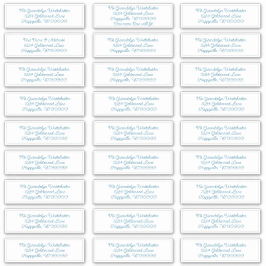 白個の郵送住所 シール (正面)