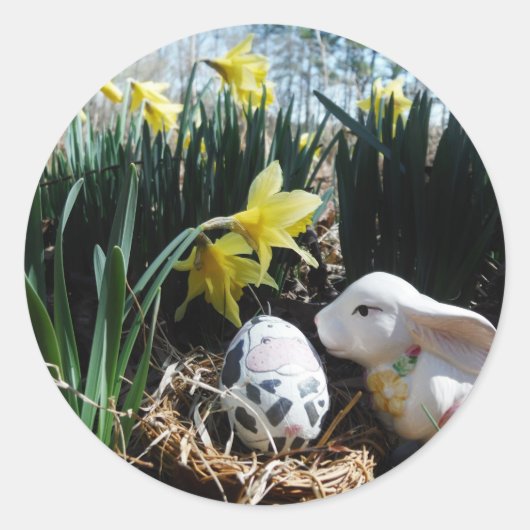 白兎と牛卵 ラウンドシール (正面)