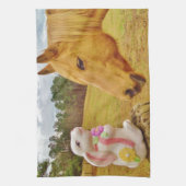 白兎と黄馬 キッチンタオル (縦)