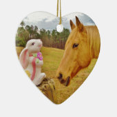 白兎と黄馬 セラミックオーナメント (右)