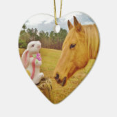 白兎と黄馬 セラミックオーナメント (左)