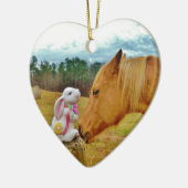 白兎と黄馬 セラミックオーナメント (左)