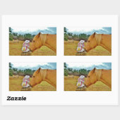 白兎と黄馬 長方形シール (シート)