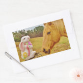 白兎と黄馬 長方形シール (封筒)