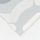 白六角スカンジナビア模様(灰色) フリースブランケット (角)