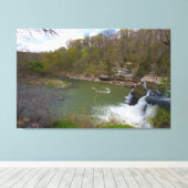 白内障滝、アッパー滝、インディアナ キャンバスプリント (インサイチュ (ウッドフロア))