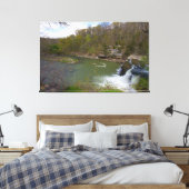 白内障滝、アッパー滝、インディアナ キャンバスプリント (インサイチュ (寝室))