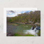 白内障滝、アッパー滝、インディアナ ポストカード (正面/裏面)