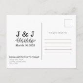 白写真はっきりしたコラージュの日付日付を保存 ポストカード (裏面)