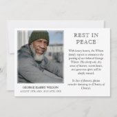 白写真ミニマルの残りの部分の平和発表 案内状 (正面)