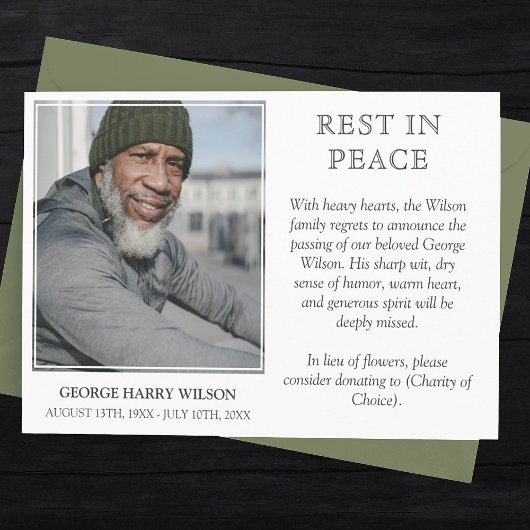 白写真ミニマルの残りの部分の平和発表 案内状