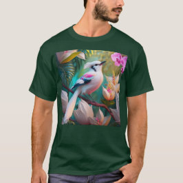 白冠にほお紅の幻想の鳥 Tシャツ