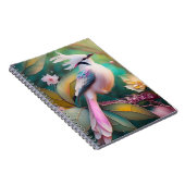 白冠のほほえみ尾のカヤクバト幻想の鳥 ノートブック (右側)
