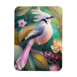 白冠のほほえみ尾のカヤクバト幻想の鳥 マグネット