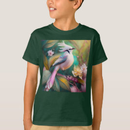 白冠のほほえみ尾のカヤクバト幻想の鳥 Tシャツ